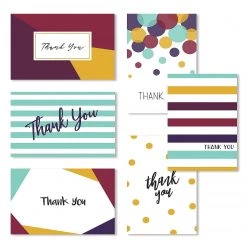 Cavepop Jewel Toned Thank You Cards - Set of 36