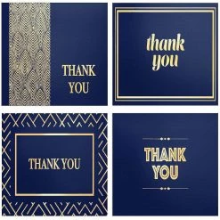 Cavepop Navy and Gold Thank You Cards - Set of 100 -Cheap Invitations & Stationery Store cavepop navy and gold thank you cards set of 10014207513 a02NOWA