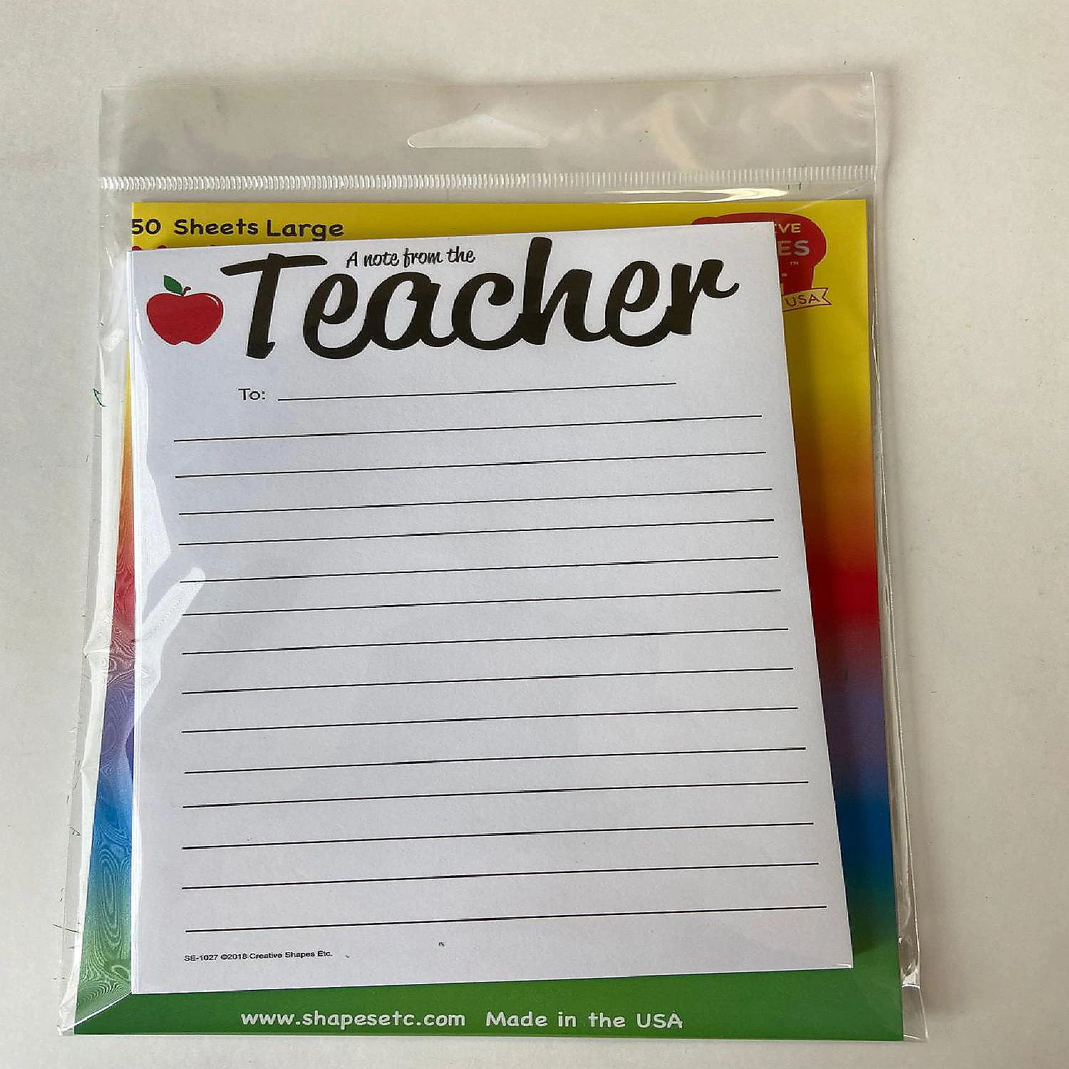 Creative Shapes Etc. - Note From Teacher - Notes To Parents 4 Creative Shapes Etc. - Note From Teacher - Notes To Parents - Image 2