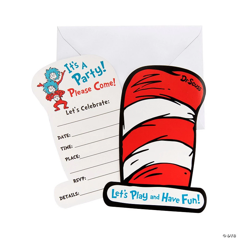 Dr. Seuss™ The Cat in the Hat™ Invitations with Envelopes - 24 Pc. 3 Dr. Seuss™ The Cat in the Hat™ Invitations with Envelopes - 24 Pc.