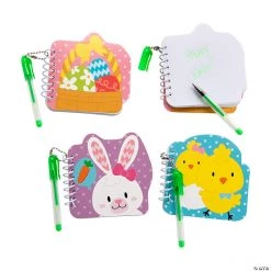 Easter Mini Spiral Notebooks with Pen - 12 Pc.