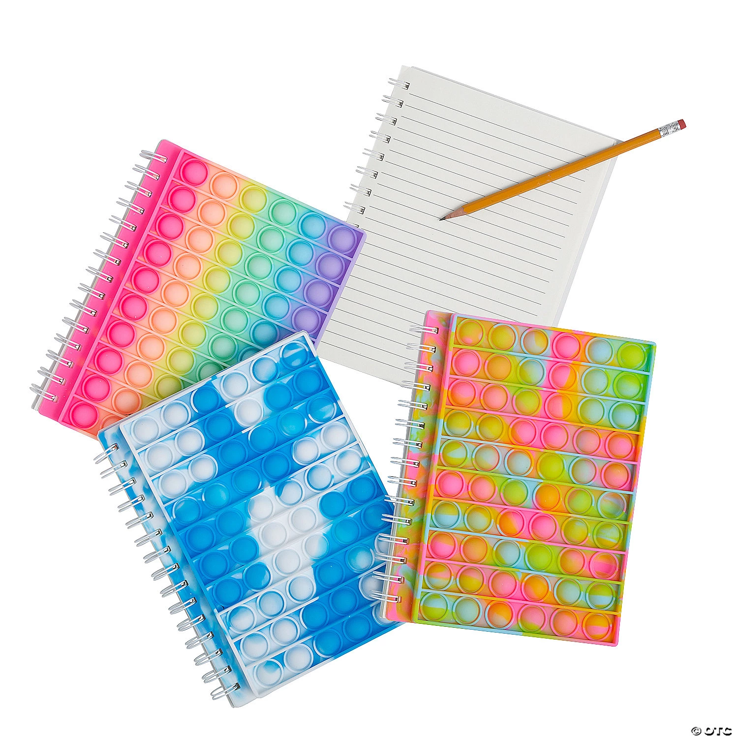 Fidget Popping Spiral Notebooks - 6 Pc. 3 Fidget Popping Spiral Notebooks - 6 Pc.