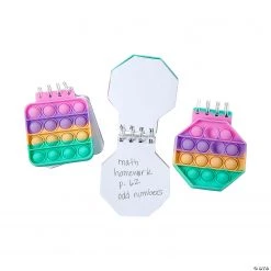 Fidget Toy Popping Spiral Notepads - 12 Pc.