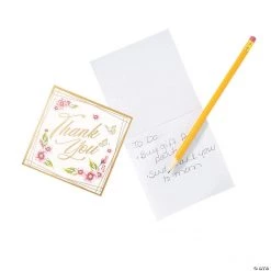 Floral Thank You Notepads - 24 Pc.