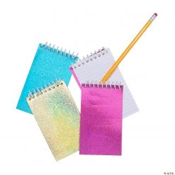 Glitter Spiral Notepads - 24 Pc.