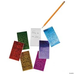 Mini Laser Smile Face Notepads - 72 Pc.