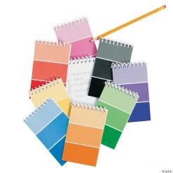 Paint Chip Spiral Notepads - 24 Pc.