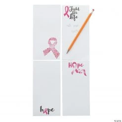 Pink Ribbon Magnetic Notepad - 12 Pc.