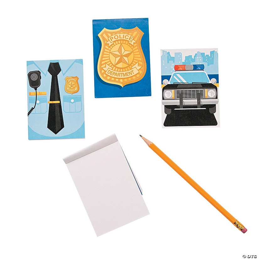 Police Party Notepads - 12 Pc. 3 Police Party Notepads - 12 Pc.