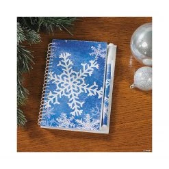 Snowflake Spiral Notepads with Pen - 12 Pc.