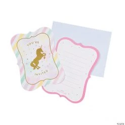 Sparkle Unicorn Invitations - 8 Pc.