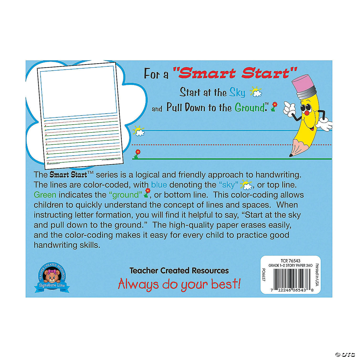 Teacher Created Resources Smart Start 1-2 Story Paper, 360 Sheets Per Pack 4 Teacher Created Resources Smart Start 1-2 Story Paper, 360 Sheets Per Pack - Image 2