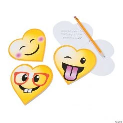 Valentine Emoji Notepads - 12 Pc.