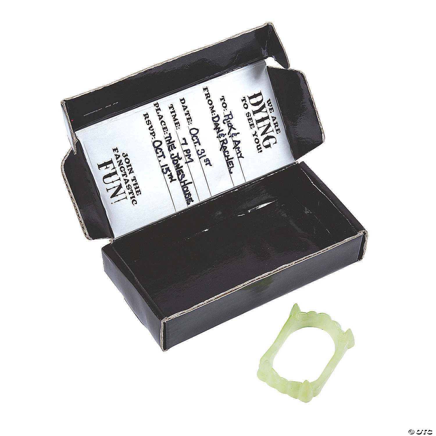 Vampire Invitations in a Coffin Box - 12 Pc. 3 Vampire Invitations in a Coffin Box - 12 Pc.